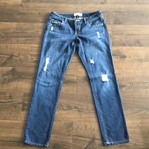 Cabi slim boyfriend distressed jeans